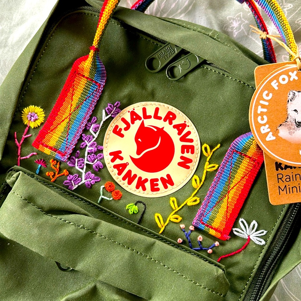 Hand Embroidered Fjallraven Kanken